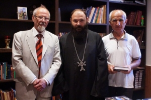 Встреча иерея Григора Бекназаряна с Евгением Суховерховым и Сосом Манандяном